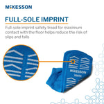 McKesson Slipper Socks, Single Tread, Youth Size, Light Blue