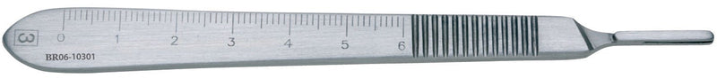 BR Surgical Blade Handle, Stainless Steel, Size 3