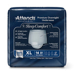 Attends® Sleep Comfort Premium Overnight Underwear, Extra Large, 58 – 68 Inches