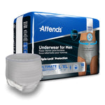 Male Adult Absorbent Underwear Attends® For Men Pull On with Tear Away Seams Small / Medium Disposable Heavy Absorbency