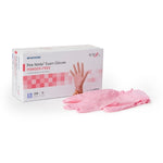 Exam Glove McKesson Pink Nitrile® Medium NonSterile Nitrile Standard Cuff Length Textured Fingertips Pink Not Rated