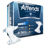 Unisex Adult Incontinence Brief Attends® Overnight Medium Disposable Heavy Absorbency