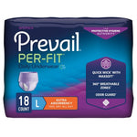 Female Adult Absorbent Underwear Prevail® Per-Fit® Women Pull On with Tear Away Seams Large Disposable Moderate Absorbency