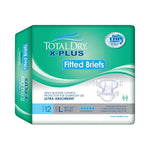 Unisex Adult Incontinence Brief Total Dry™ X-Plus Medium Disposable Heavy Absorbency