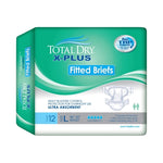 Unisex Adult Incontinence Brief Total Dry™ X-Plus Medium Disposable Heavy Absorbency