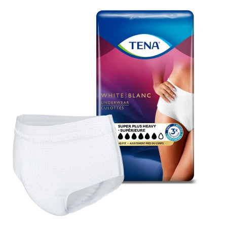 Female Adult Absorbent Underwear TENA® Women™ Super Plus Pull On with Tear Away Seams Small / Medium Disposable Heavy Absorbency