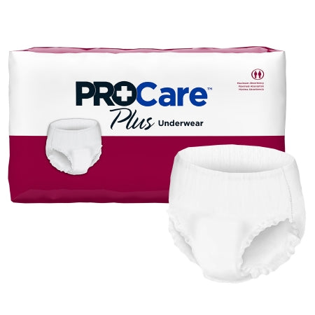 Unisex Adult Absorbent Underwear ProCare™ Plus Pull On with Tear Away Seams Large Disposable Moderate Absorbency
