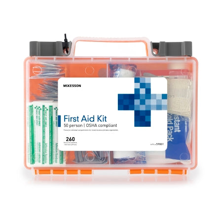 First Aid Kit McKesson 50 Person Plastic Case