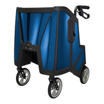 4 Wheel Rollator Tour Midnight Blue Adjustable Height / Folding Carbon Fiber Frame