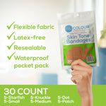 Waterproof Adhesive Strip Tru-Colour® Assorted Sizes Fabric Rectangle / Spot / Patch / Fingertip / Knuckle Olive Sterile