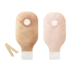 New Image™ 18402 Two-Piece Transparent Urostomy Pouch, 44 mm Flange, Green Match