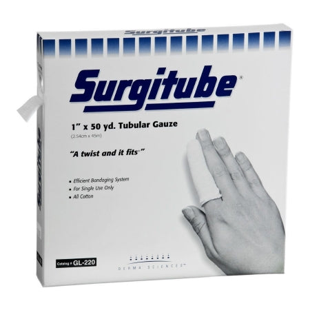 Tubular Retainer Dressing Surgitube® Cotton 1 Inch X 50 Yard Size 2 White Large Finger / Toe NonSterile