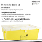 McKesson Prevent® Chemotherapy Sharps Container, 12 Gal., 20.8 x 17.3 x 13 Inch