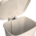 McKesson Waste Can with Step-On Pedal, Plastic, Beige, 15.16 x 14.37 x 18.9 Inch