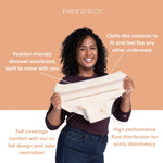 Nexwear Women's Pull-On Absorbent Underwear, Large, Tan