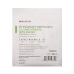 McKesson Silicone Adhesive with Border Silicone Foam Dressing, 3 x 3 Inch