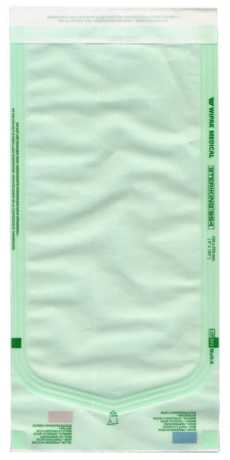 Steriking® Sterilization Pouch, 5 x 10.5 Inch, for EO, Gas, Steam Sterilization