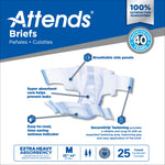 Attends® Extra Heavy Incontinence Brief, Heavy Absorbency, Medium