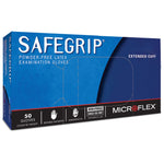 SafeGrip® Latex Extended Cuff Length Exam Glove, Extra Large, Blue