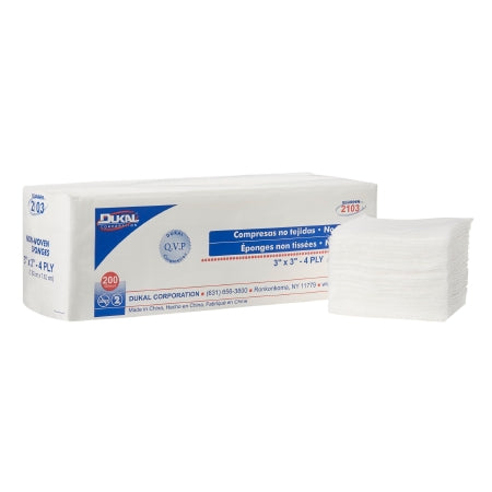 Nonwoven Sponge Clinisorb 3 X 3 Inch 200 per Pack NonSterile 4-Ply Square