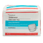 Unisex Adult Absorbent Underwear Sure Care™ Plus Pull On with Tear Away Seams Large Disposable Heavy Absorbency
