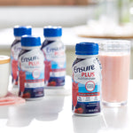 Ensure® Plus Nutrition Shake, Strawberry, 8-ounce bottle