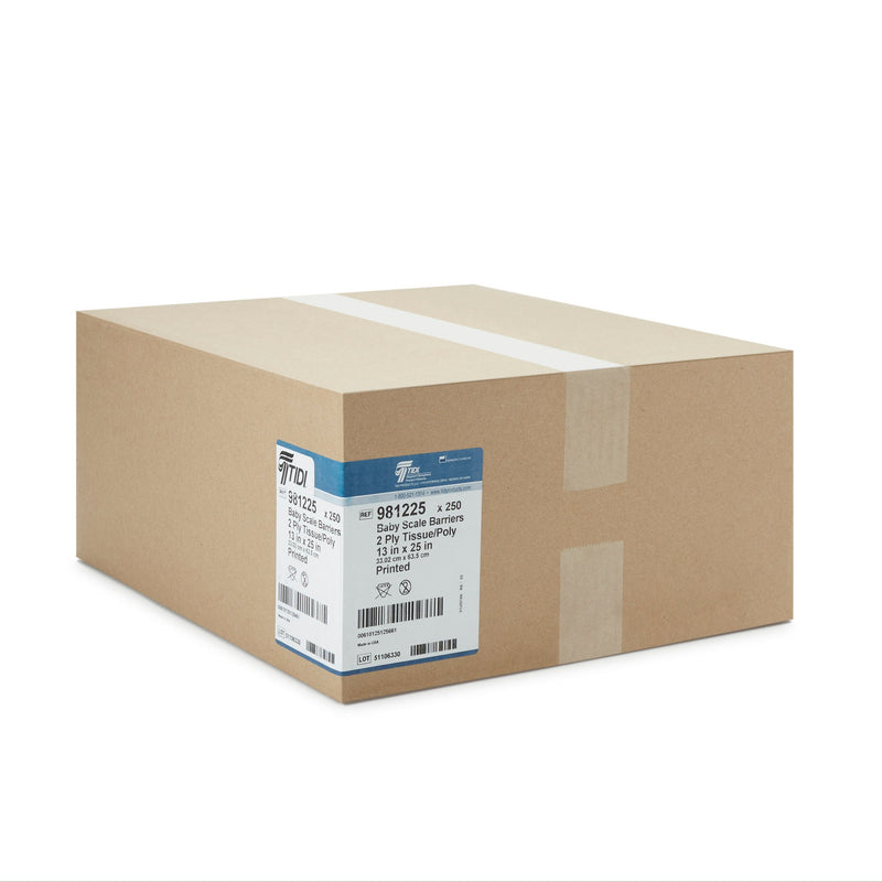Tidi® Smooth Scale Liner Paper, 13 x 25 Inch, Print (Pins, Bottles & Carriages)