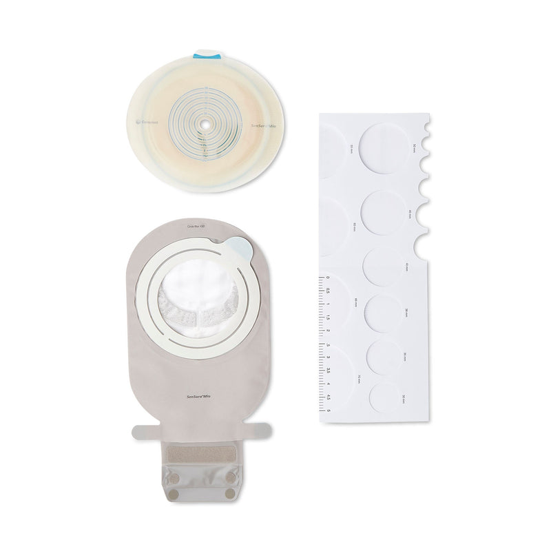 Ostomy Pouch SenSura® Mio Standard Wear Two-Piece System Maxi Length Flat, Trim to Fit Transparent 3/8 to 2-3/4 Inch Stoma Drainable