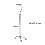 McKesson Offset Quad Cane, Chrome