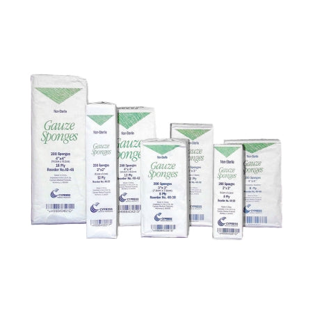 Gauze Sponge McKesson 4 X 4 Inch 200 per Pack NonSterile 12-Ply Square