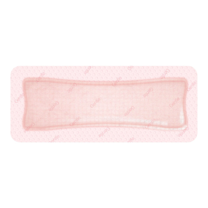Foam Dressing Allevyn Gentle Border 4 X 8 Inch With Border Film Backing Silicone Gel Adhesive Rectangle Sterile