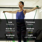 TheraBand® Exercise Resistance Band, Green, 4 Inch x 25 Yard, Heavy Resistance