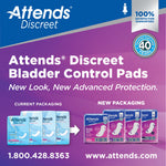 Attends® Discreet Women's Ultimate Bladder Control Pad, 15-Inch Length