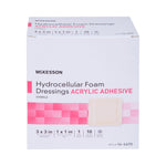 McKesson Adhesive Foam Dressing with Border, 3 x 3 Inch
