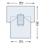 McKesson Sterile Transverse Laparotomy Drape, 100 x 72 x 120 Inch