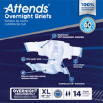 Attends® Briefs with Overnight Protection, X-Large