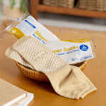 dynarex® Single Tread Slipper Socks, Extra Large, Beige
