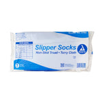 dynarex® Single Tread Slipper Socks, Large, Blue