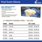 Trilon 2000® PF with MC3® Stretch Vinyl Exam Glove, Large, Ivory