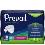 Unisex Adult Incontinence Brief Prevail® Bariatric Size C Disposable Heavy Absorbency