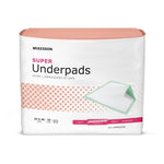 Disposable Underpad McKesson Super 30 X 36 Inch Fluff / Polymer Moderate Absorbency