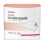 Disposable Underpad McKesson Super 30 X 36 Inch Fluff / Polymer Moderate Absorbency