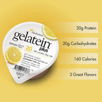 Gelatein® Plus Lemon High Protein Gelatin, 4-ounce cup