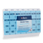 Apex Medi Tray Pill Organizer, Days of the Week / Morn, Noon, Eve, Bed