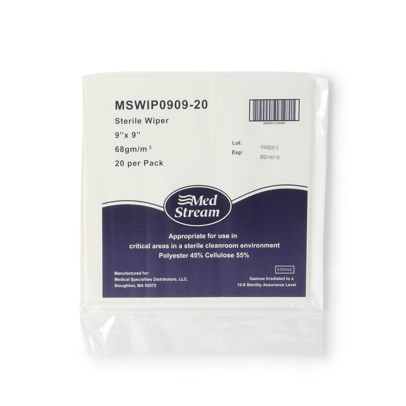 McKesson Cleanroom Wipe ISO Class 5, White, Sterile, Disposable, 9 x 9 Inch