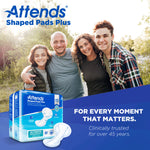 Attends® Shaped Bladder Control Pads, Plus