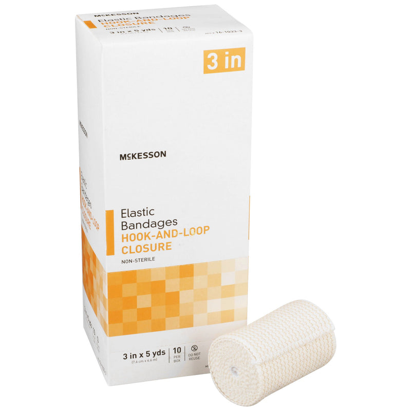 McKesson hook-and-loop closure Elastic Bandage, 3 Inch x 5 Yard
