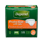 Unisex Adult Incontinence Brief Depend® Large Disposable Heavy Absorbency