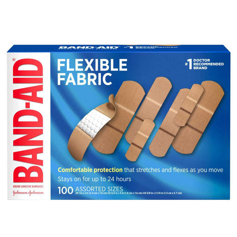 Band-Aid® Flexible Fabric Adhesive Bandages Assorted Sizes