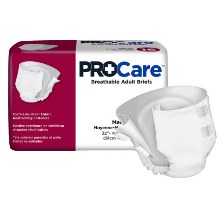 Unisex Adult Incontinence Brief ProCare™ X-Large Disposable Heavy Absorbency